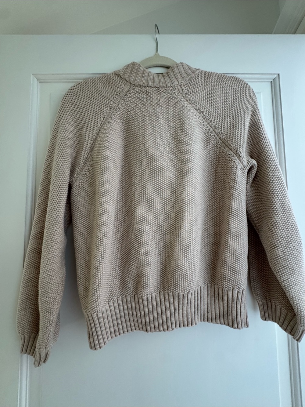 GAP Neutral Cream Rib-Trim Button Cardigan - Picture 4 of 5